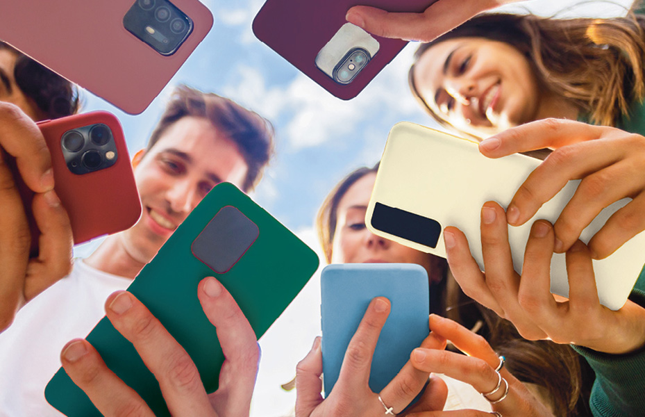Group of people on cell phones