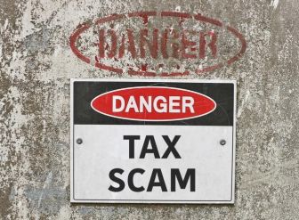 Tax Scam Danger Sign