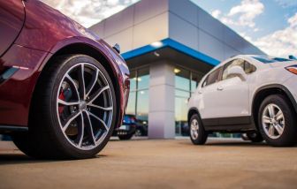Cars at a dealership